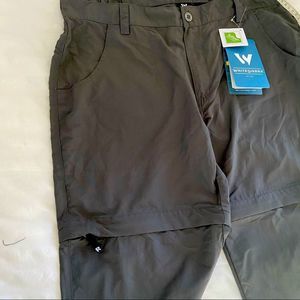 White Sierra Gray Nylon Convertible Women’s Size XL Hiking Pants New
